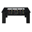 Bowery Hill Tempered Glass Top Foosball Gaming Table in Black