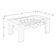 Bowery Hill Tempered Glass Top Foosball Gaming Table in Black
