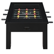 Bowery Hill Tempered Glass Top Foosball Gaming Table in Black