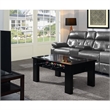 Bowery Hill Tempered Glass Top Foosball Gaming Table in Black