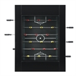 Bowery Hill Tempered Glass Top Foosball Gaming Table in Black
