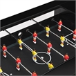 Bowery Hill Tempered Glass Top Foosball Gaming Table in Black