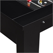 Bowery Hill Tempered Glass Top Foosball Gaming Table in Black
