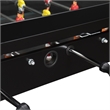 Bowery Hill Tempered Glass Top Foosball Gaming Table in Black