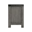 Bowery Hill Solid Wood 2-Drawer Nightstand in Gray
