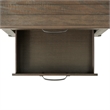 Bowery Hill 2-Drawers Bedroom Nightstand/USB Ports in Walnut Distressed