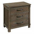 Bowery Hill 2-Drawers Bedroom Nightstand/USB Ports in Walnut Distressed