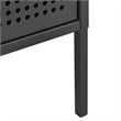 Bowery Hill Open Metal Shelf Nightstand with USB Port in Gray