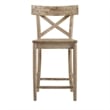 Bowery Hill Solid Wood Natural Bar Stool Chair Square 39