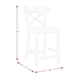 Bowery Hill Solid Wood Natural Bar Stool Chair Square 39