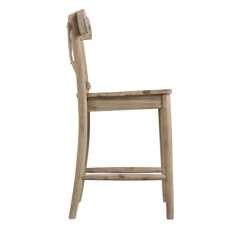 Bowery Hill Solid Wood Natural Bar Stool Chair Square 39