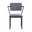 Bowery Hill Contemporary Metal Chair in Gray and Blue
