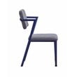 Bowery Hill Contemporary Metal Chair in Gray and Blue