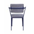 Bowery Hill Contemporary Metal Chair in Gray and Blue