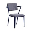 Bowery Hill Contemporary Metal Chair in Gray and Blue