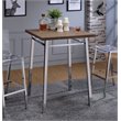 Bowery Hill Square Counter Height Wood Pub Table in Oak and Chrome