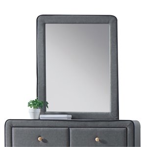 bowery hill contemporary mirror in light gray