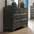 Bowery Hill Contemporary 7 Drawer Dresser in Gray