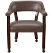 Bowery Hill Captains Chair with Casters in Brown