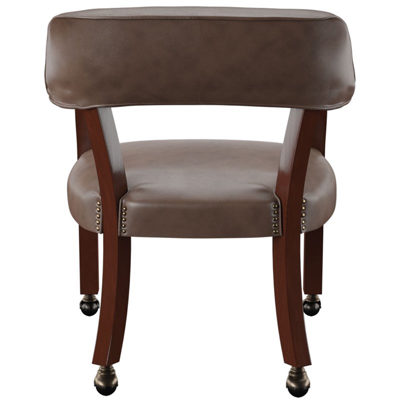 Bowery Hill Captains Chair with Casters in Brown