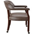 Bowery Hill Captains Chair with Casters in Brown
