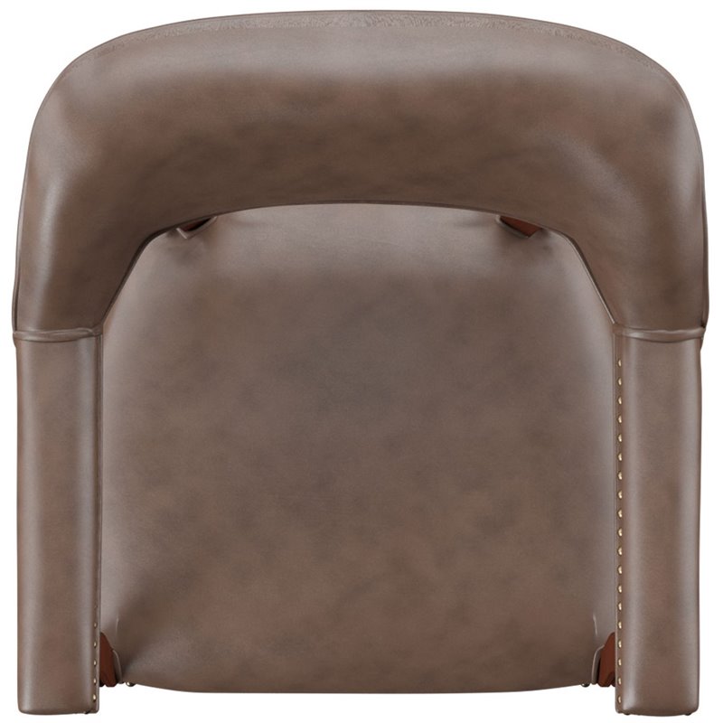 Bowery Hill Captains Chair with Casters in Brown
