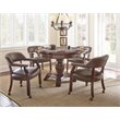 Bowery Hill Captains Chair with Casters in Brown