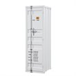Bowery Hill Contemporary Metal Wardrobe Armoire with 1 Door in White