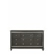Bowery Hill Modern 9 Drawer Dresser in Metallic Gray