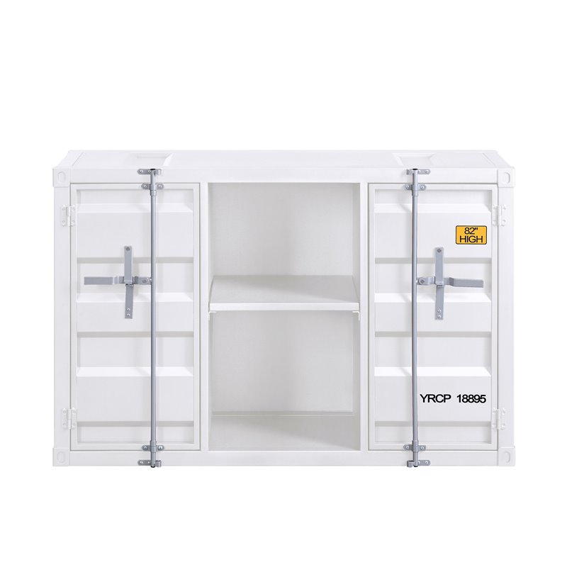 Bowery Hill Contemporary Server with Storage in White