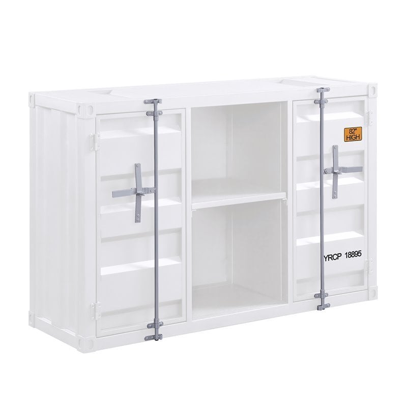 Bowery Hill Contemporary Server with Storage in White