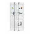 Bowery Hill Modern Double Door Metal Wardrobe in White