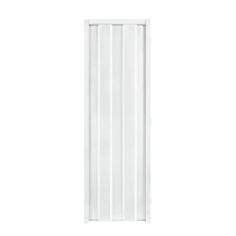 Bowery Hill Modern Double Door Metal Wardrobe in White