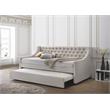 Bowery Hill Modern Twin Daybed and Trundle in Fog