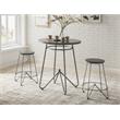 Bowery Hill 3PC Counter Height Dining Set in Gray Oak and Sandy Gray