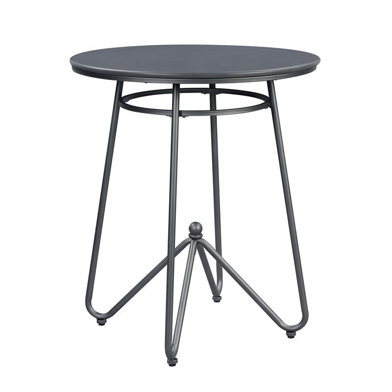 Bowery Hill 3PC Counter Height Dining Set in Gray Oak and Sandy Gray