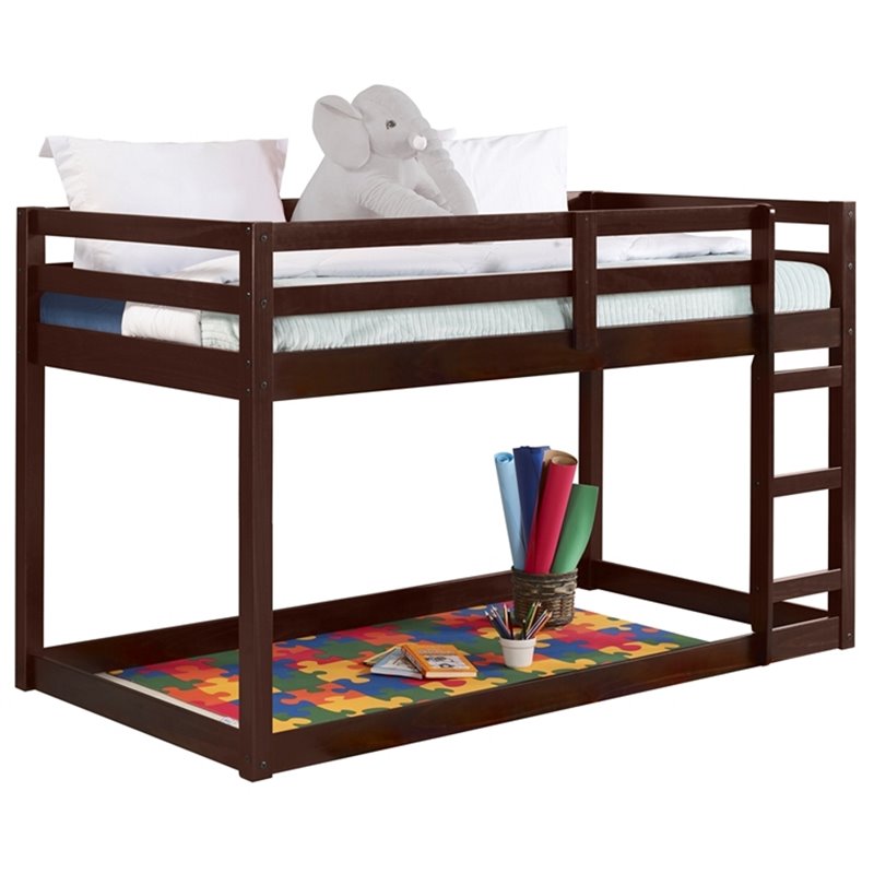 Bowery Hill Contemporary Wood Gaston Loft Bed in Espresso