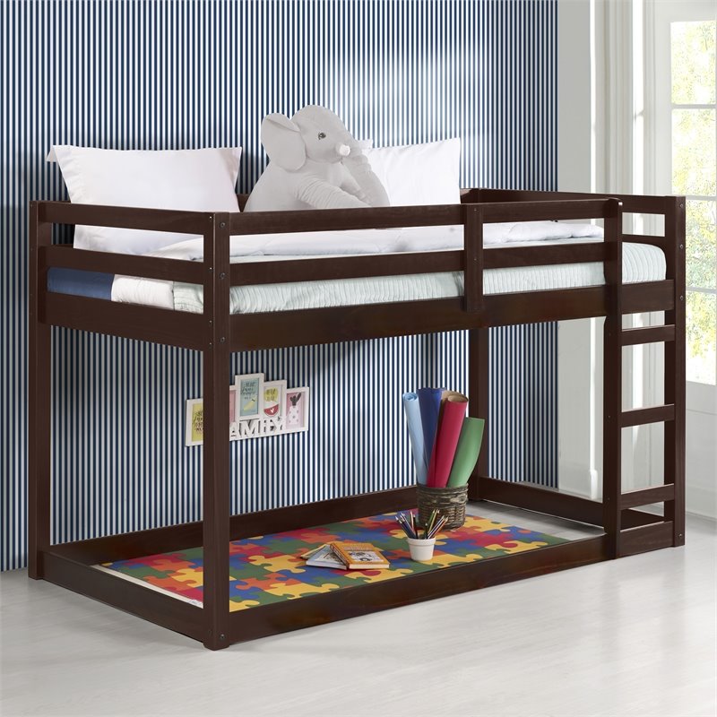 Bowery Hill Contemporary Wood Gaston Loft Bed in Espresso