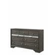 Bowery Hill Contemporary 9 Drawer Dresser in Gray
