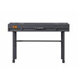 Bowery Hill Contemporary 1 Drawer Vanity Desk in Gunmetal