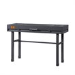 Bowery Hill Contemporary 1 Drawer Vanity Desk in Gunmetal