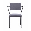 Bowery Hill Contemporary Metal Chair in Gray and Gunmetal