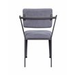 Bowery Hill Contemporary Metal Chair in Gray and Gunmetal