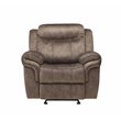 Bowery Hill Modern Velvet Glider Motion Recliner in Chocolate