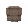 Bowery Hill Modern Velvet Glider Motion Recliner in Chocolate