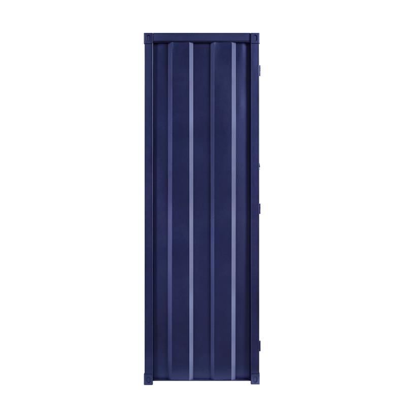 Bowery Hill Modern Double Door Wardrobe in Blue