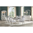 Bowery Hill Contemporary Wood Rhinestone Inlay Side Chair in Gray (Set of 2)