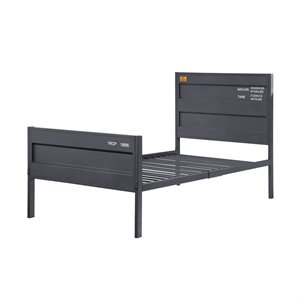 bowery hill contemporary low profile metal full panel bed