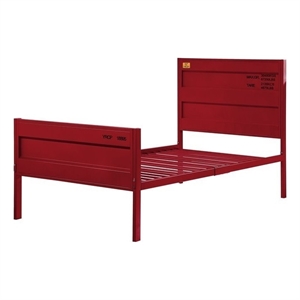 bowery hill contemporary low profile metal twin panel bed