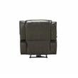 Bowery Hill Leather-Aire Power Motion Recliner with USB Dock in Gray